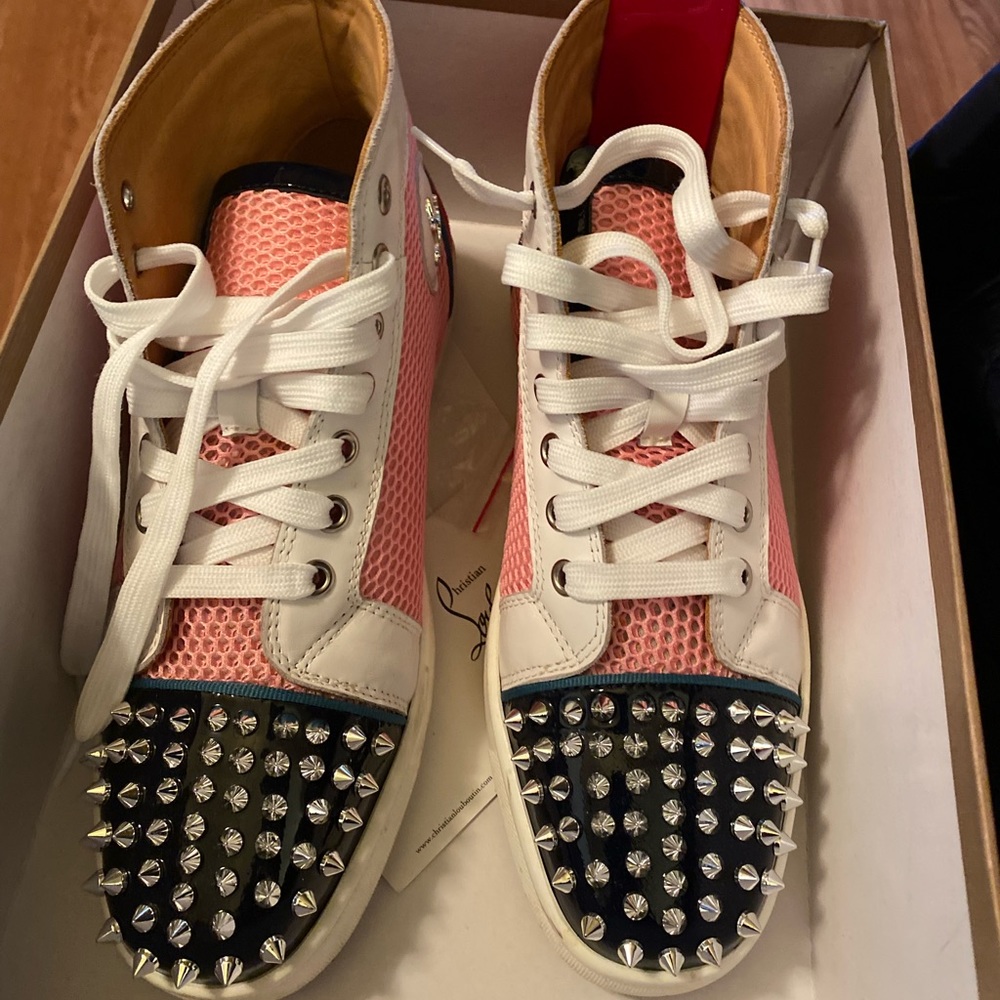 Christian Louboutin Spike Sneakers. Size 39 , 8.5 US